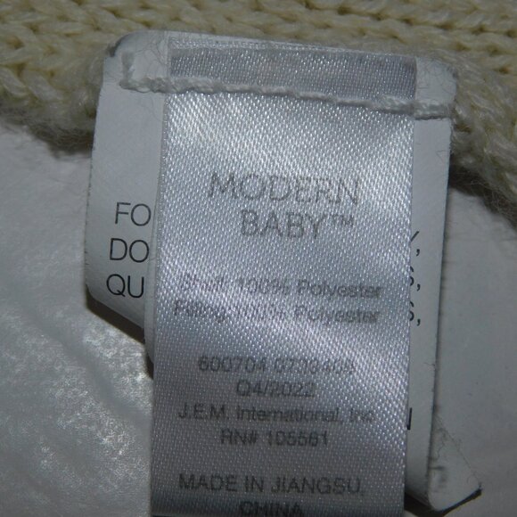 Modern Baby Beige Cream Knit Giraffe Security Blanket Baby lovey Soother Nunu - Picture 4 of 6